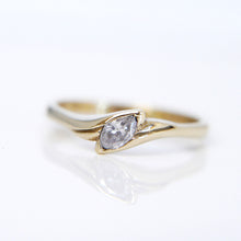 Load image into Gallery viewer, Marquise Diamond Solitaire Ring 0.25 ct in 9ct Yellow Gold