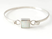 Load image into Gallery viewer, Opalite Bangle Square Stone 10mm