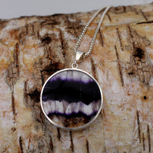 Load image into Gallery viewer, Opalite and Blue John Double Sided Pendant