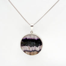 Load image into Gallery viewer, Opalite and Blue John Double Sided Pendant