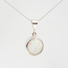 Load image into Gallery viewer, Opalite Sterling Silver Pendant Round Design