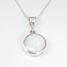Load image into Gallery viewer, Opalite Sterling Silver Pendant Round Design