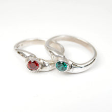 Load image into Gallery viewer, Cubic Zirconia Stackable Ring in Sterling Silver - Available in Different Colours