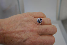 Load image into Gallery viewer, Blue John Rope Weave Silver Ring