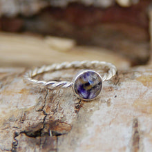 Load image into Gallery viewer, Blue John Twisted Silver Ring