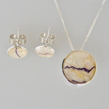 Load image into Gallery viewer, Blue John Pendant and Earrings Gift Set
