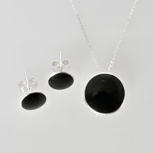 Load image into Gallery viewer, Whitby Jet Pendant and Earrings Gift Set