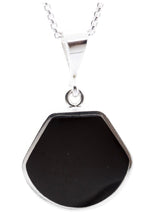 Load image into Gallery viewer, Lapis Lazuli and Jet Double Sided Pendant Shell Shape