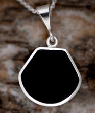 Load image into Gallery viewer, Lapis Lazuli and Jet Double Sided Pendant Shell Shape