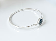 Load image into Gallery viewer, Blue John Silver Tension Bangle