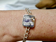 Load image into Gallery viewer, Blue John & Mother of Pearl Reversible Silver Chain Bracelet