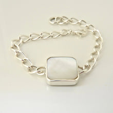 Load image into Gallery viewer, Mother of Pearl and Blue John Reversible Bracelet