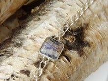 Load image into Gallery viewer, Blue John & Mother of Pearl Reversible Silver Chain Bracelet
