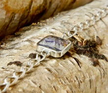 Load image into Gallery viewer, Blue John & Mother of Pearl Reversible Silver Chain Bracelet