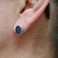 Load image into Gallery viewer, blue goldstone sterling silver earring