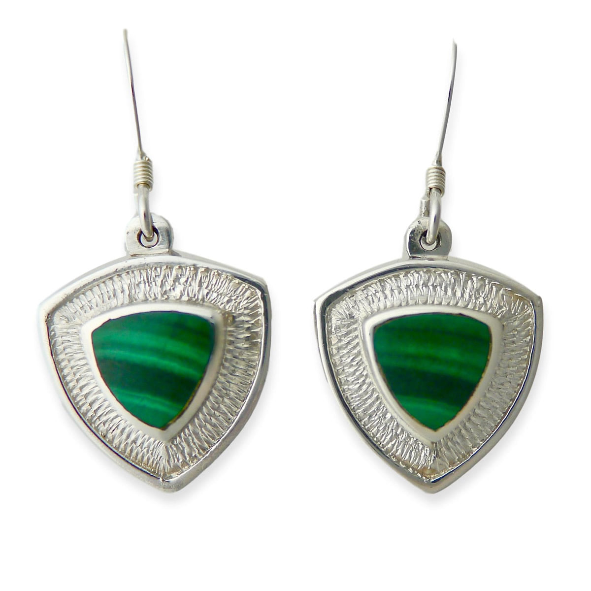 Malachite good Earrings Handmade Silver , Malachite Drop Esrrings