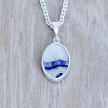 Load image into Gallery viewer, Lapis Lazuli & Blue John Double Sided Pendant Oval Design