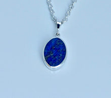 Load image into Gallery viewer, Lapis Lazuli & Blue John Double Sided Pendant Oval Design