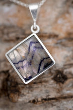 Load image into Gallery viewer, Blue John & Labradorite Double Sided Square Pendant