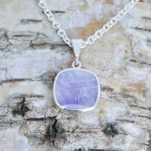 Load image into Gallery viewer, silver amethyst pendant handmade by designer Andrew Thomson
