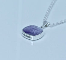 Load image into Gallery viewer, Amethyst & Mother-of-Pearl Cushion shaped Silver Pendant