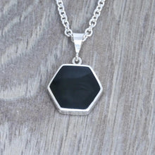 Load image into Gallery viewer, whitby jet pendant handmade in the UK by designer Andrew Thomson