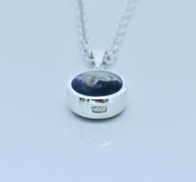 Load image into Gallery viewer, Blue John & Jet Double Sided Round Pendant