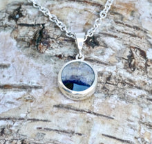 Load image into Gallery viewer, Blue John & Jet Double Sided Round Pendant