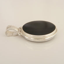 Load image into Gallery viewer, Blue John & Jet Double Sided Oval Pendant