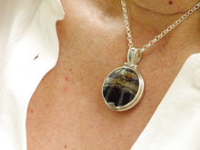 Load image into Gallery viewer, Malachite & Blue John Reversible Pendant Round