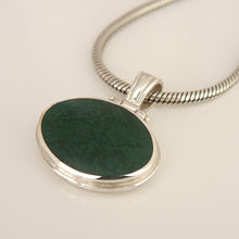 Load image into Gallery viewer, Jet & Verdite Double Sided Pendant