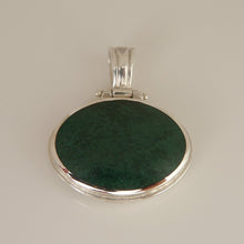 Load image into Gallery viewer, Jet & Verdite Double Sided Pendant