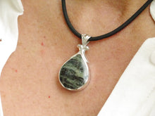 Load image into Gallery viewer, connemara marble silver pendant reversible