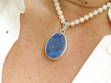 Load image into Gallery viewer, Blue John & Lapis Lazuli Reversible Pendant Oval