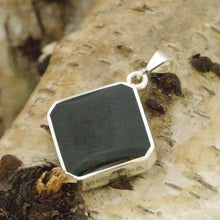 Load image into Gallery viewer, Whitby Jet and Amethyst Lace Double Sided Pendant