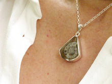 Load image into Gallery viewer, Ammonite & Whitby Jet Double Sided Pendant