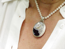Load image into Gallery viewer, Agate & Blue John Reversible Pendant Oval Design