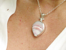 Load image into Gallery viewer, handmade agate pendant in hallmarked sterling silver reversible