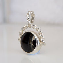 Load image into Gallery viewer, Blue John & Jet Double Sided Swivel Pendant