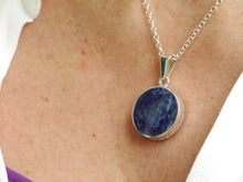 Load image into Gallery viewer, Goldstone & Sodalite "Love You" Silver Pendant