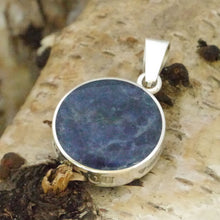 Load image into Gallery viewer, sodalite and goldstone reversible love you pendant