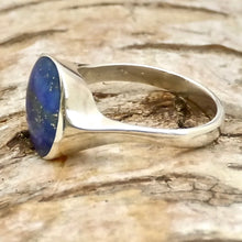 Load image into Gallery viewer, lapis lazuli sterling silver ring