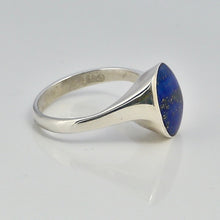Load image into Gallery viewer, lapis lazuli silver ring by my handmade jewellery