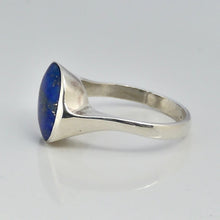 Load image into Gallery viewer, oval lapis lazuli silver ring
