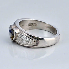 Load image into Gallery viewer, handmade heart ring with blue john