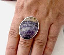 Load image into Gallery viewer, Blue John Ring Oval Design