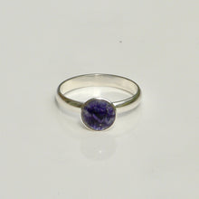 Load image into Gallery viewer, Blue John Silver Ring Round Design
