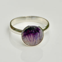 Load image into Gallery viewer, Blue John Silver Ring Round Design
