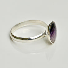 Load image into Gallery viewer, Blue John Silver Ring Round Design