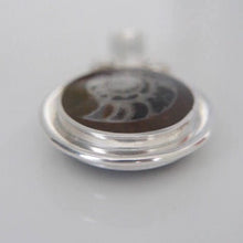 Load image into Gallery viewer, Ammonite & Jet Double Sided Pendant
